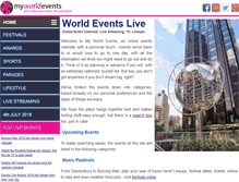 Tablet Screenshot of myworldevents.com